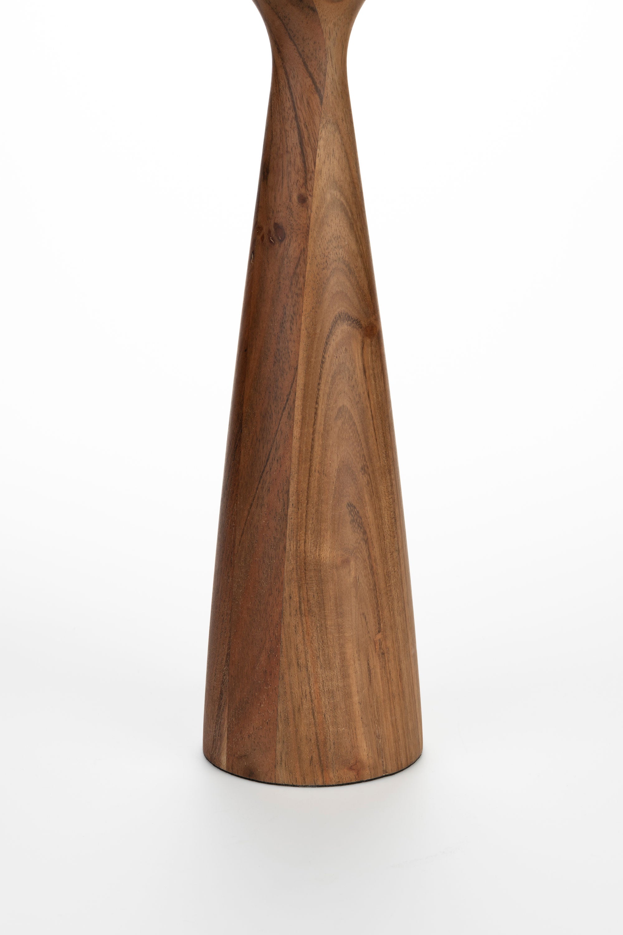 Zuiver Flames Brown Acacia Wood Candle Holder Large